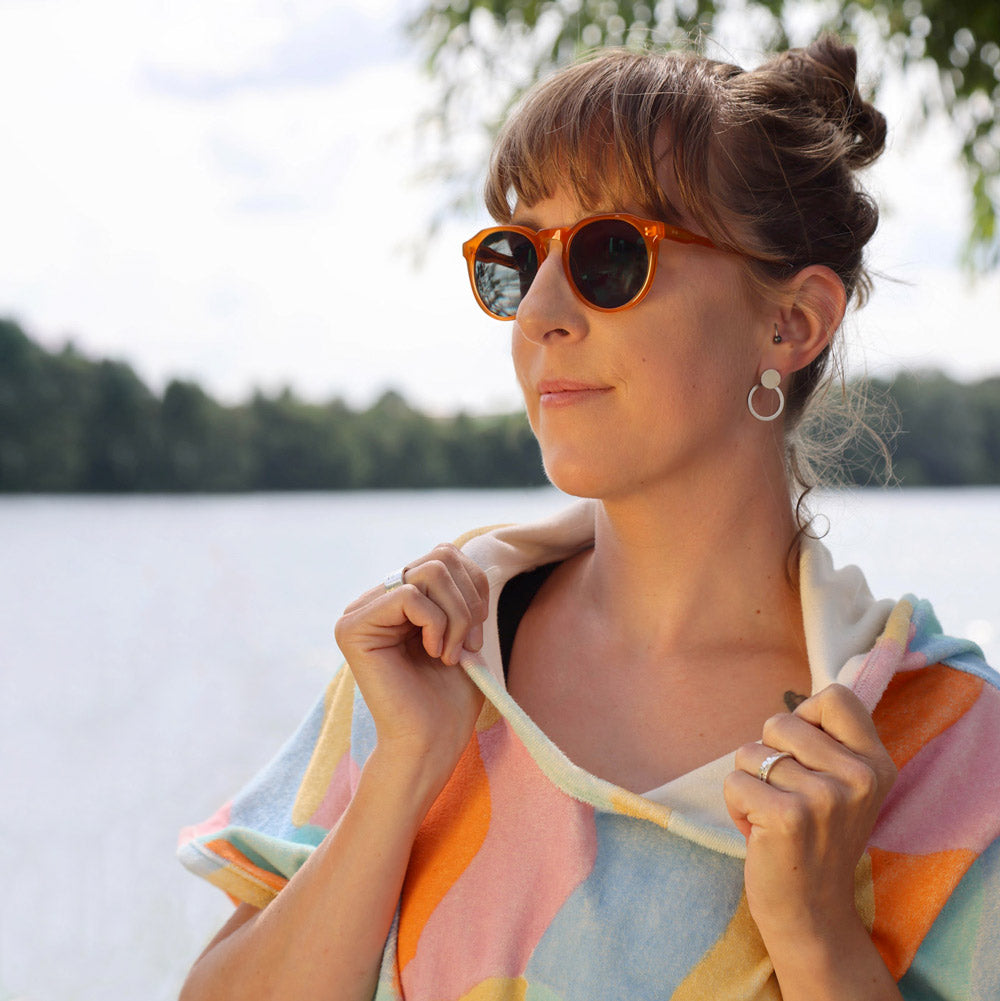 Badeponcho-Strandkleid-Kapuze
